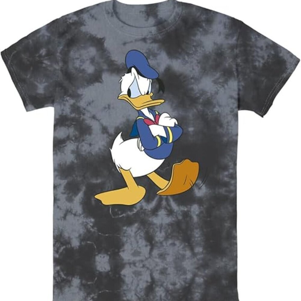 Disney Donald Duck Tshirt S NWT 100% Cotton Tie Dye Short Sleeves Tie Dye Grunge